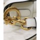 Replica Christian Dior Mini borsa a sella con cinturino bianco Replica Christian Dior Mini borsa a sella con cinturino bianco