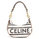 Replica Borsa Celine media con cinturino Ava in tessuto con crema Celine all-over e pelle di vitello