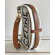 Replica Borsa Celine media con cinturino Ava in tessuto con crema Celine all-over e pelle di vitello