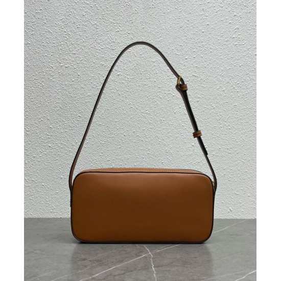 Replica Celine Camera Borsa A Spalla Cuir Triomphe In Pelle Di Vitello Liscia Caffè