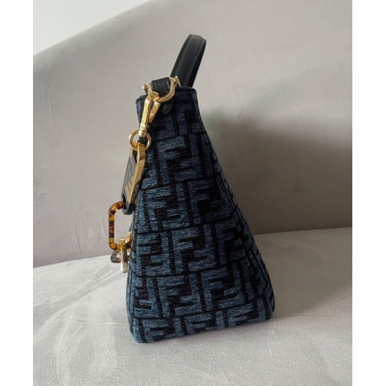 Replica Borsa con zip Fendi O'Lock 8BR805 blu Replica Borsa con zip Fendi O'Lock 8BR805 blu