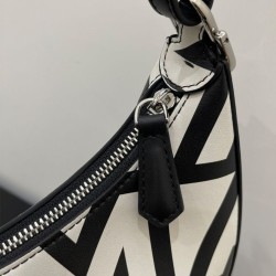 Fendi Fendigraphy Piccola Capsule Bag Fendi Roma in pelle stampata bicolore 8BR798 Nera