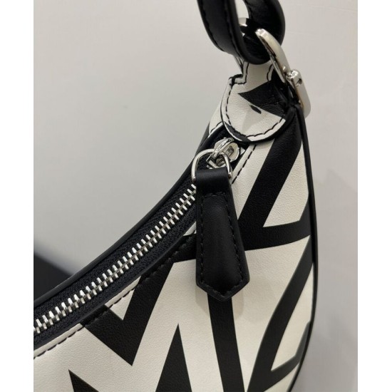 Replica Fendi Fendigraphy Piccola Capsule Bag Fendi Roma in pelle stampata bicolore 8BR798 Nera Replica Fendi Fendigraphy Piccola Capsule Bag Fendi Roma in pelle stampata bicolore 8BR798 Nera