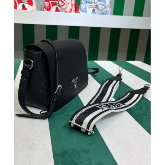 Replica Borsa a tracolla Prada 1BD314 nera Replica Borsa a tracolla Prada 1BD314 nera