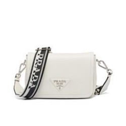 Borsa a tracolla Prada 1BD314 bianca