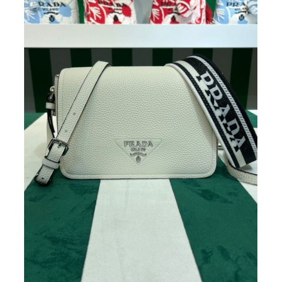 Replica Borsa a tracolla Prada 1BD314 bianca Replica Borsa a tracolla Prada 1BD314 bianca