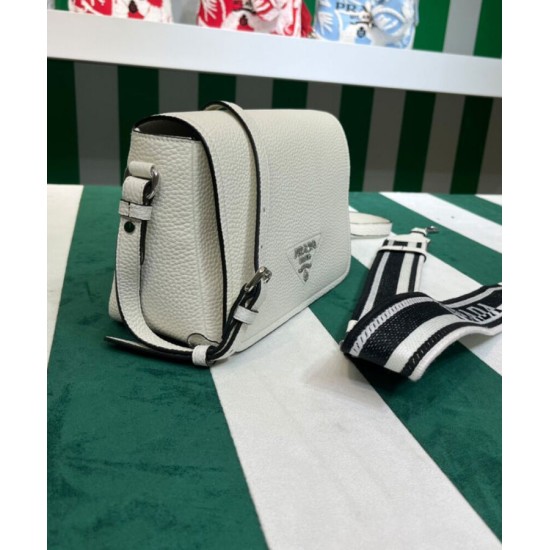 Replica Borsa a tracolla Prada 1BD314 bianca Replica Borsa a tracolla Prada 1BD314 bianca