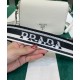 Replica Borsa a tracolla Prada 1BD314 bianca Replica Borsa a tracolla Prada 1BD314 bianca