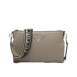 Borsa a tracolla Prada 1BH050 grigia