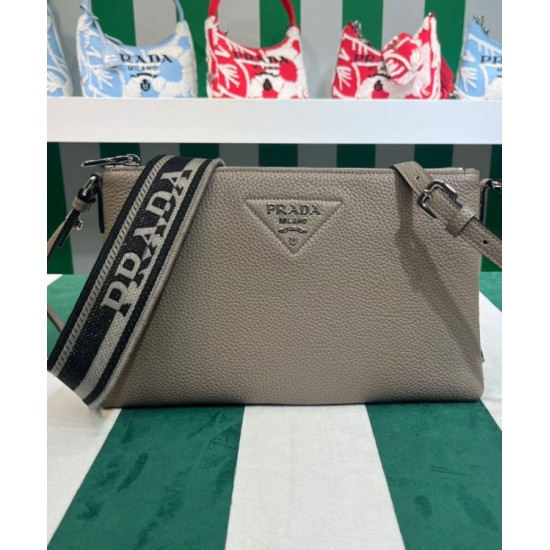 Replica Borsa a tracolla Prada 1BH050 grigia