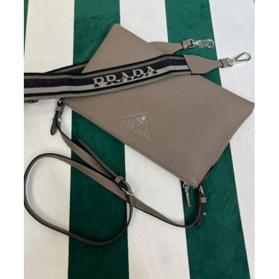 Replica Borsa a tracolla Prada 1BH050 grigia