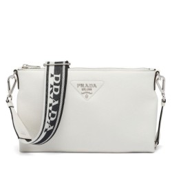 Borsa a tracolla Prada 1BH050 Crema