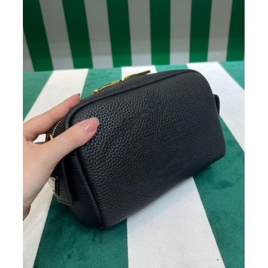 Replica Borsa a tracolla in pelle Prada 1BH187 nera