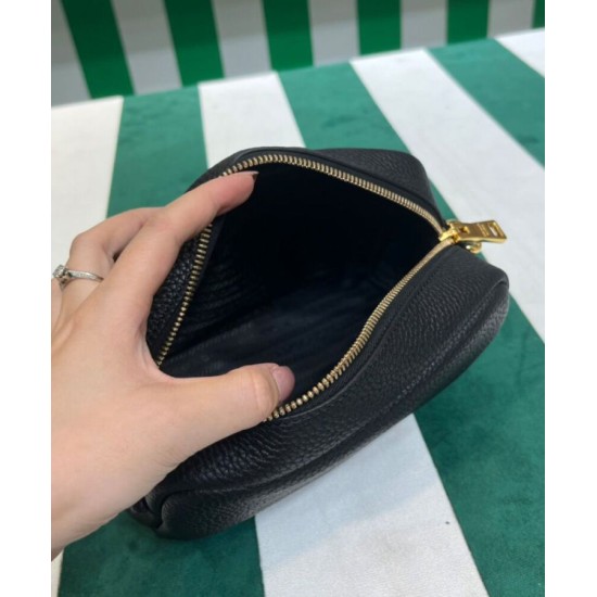 Replica Borsa a tracolla in pelle Prada 1BH187 nera
