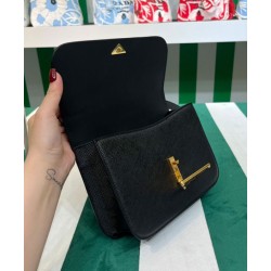 Borsa a tracolla Prada Saffiano nera