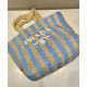 Replica Prada Borsa tote grande in rafia blu Replica Prada Borsa tote grande in rafia blu