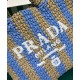 Replica Prada Borsa tote piccola in rafia blu Replica Prada Borsa tote piccola in rafia blu