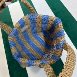 Prada Borsa tote piccola in rafia blu