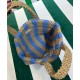 Replica Prada Borsa tote piccola in rafia blu Replica Prada Borsa tote piccola in rafia blu