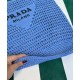 Replica Borsa tote in rafia Prada blu Replica Borsa tote in rafia Prada blu