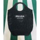 Replica Borsa tote Prada in rafia nera Replica Borsa tote Prada in rafia nera