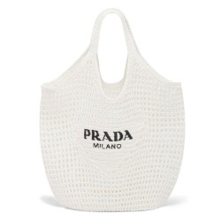 Prada Borsa tote in rafia Crema