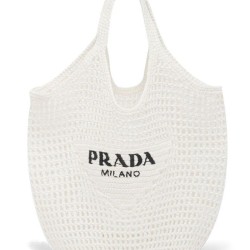Prada Borsa tote in rafia Crema