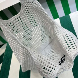 Prada Borsa tote in rafia Crema