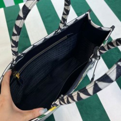 Borsa Prada Symbole In Tessuto Jacquard Blu Scuro