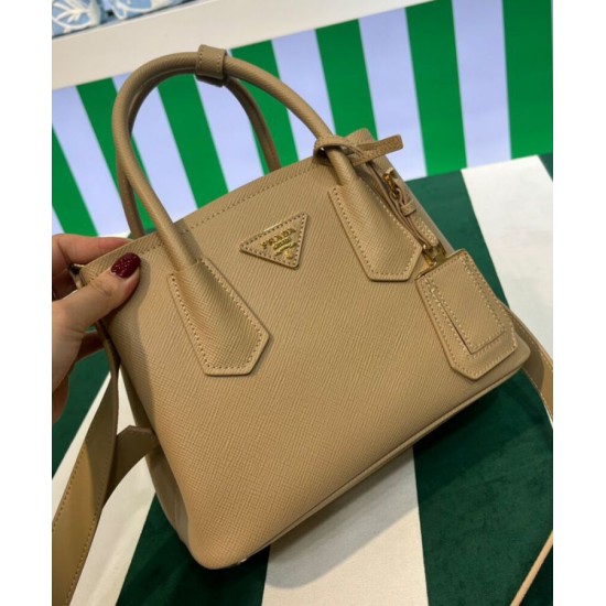 Replica Mini Borsa Prada Doppia In Pelle Saffiano Albicocca Replica Mini Borsa Prada Doppia In Pelle Saffiano Albicocca