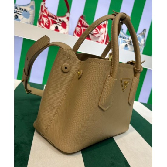 Replica Mini Borsa Prada Doppia In Pelle Saffiano Albicocca Replica Mini Borsa Prada Doppia In Pelle Saffiano Albicocca