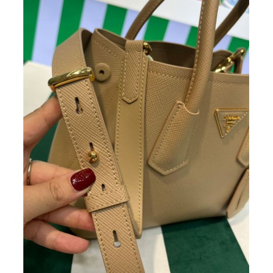 Replica Mini Borsa Prada Doppia In Pelle Saffiano Albicocca Replica Mini Borsa Prada Doppia In Pelle Saffiano Albicocca