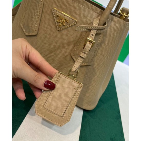 Replica Mini Borsa Prada Doppia In Pelle Saffiano Albicocca Replica Mini Borsa Prada Doppia In Pelle Saffiano Albicocca