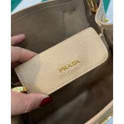 Mini Borsa Prada Doppia In Pelle Saffiano Albicocca Mini Borsa Prada Doppia In Pelle Saffiano Albicocca