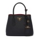 Replica Mini borsa Prada Double in pelle Saffiano nera Replica Mini borsa Prada Double in pelle Saffiano nera