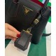 Replica Mini borsa Prada Double in pelle Saffiano nera Replica Mini borsa Prada Double in pelle Saffiano nera