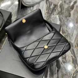 Borsa A Spalla YSL Saint Laurent Le 57 In Pelle Di Agnello Trapuntata 698567 Nera
