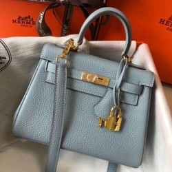 Borsa Hermes Mini Kelly 20cm Blu