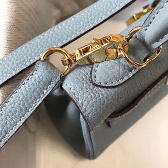 Replica Borsa Hermes Mini Kelly 20cm Blu
