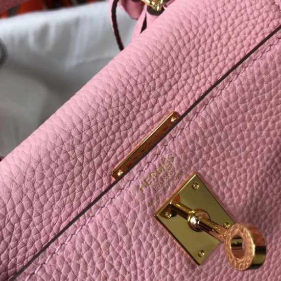 Replica Borsa Hermes Mini Kelly 20cm rosa