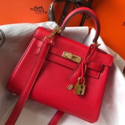 Borsa Hermes Mini Kelly 20 cm rossa