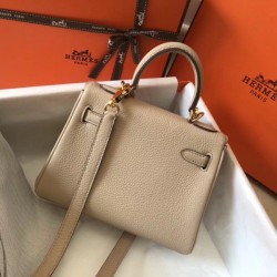Borsa Hermes Mini Kelly 20cm Beige