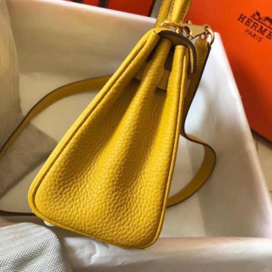 Replica Borsa Hermes Mini Kelly 20 cm gialla Replica Borsa Hermes Mini Kelly 20 cm gialla