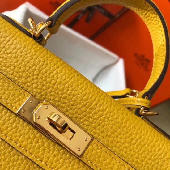 Replica Borsa Hermes Mini Kelly 20 cm gialla Replica Borsa Hermes Mini Kelly 20 cm gialla