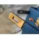 Replica Hermes Kelly 25cm Borsa Sellier Clemence Pelle Blu Replica Hermes Kelly 25cm Borsa Sellier Clemence Pelle Blu