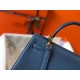 Replica Hermes Kelly 25cm Borsa Sellier Clemence Pelle Blu Replica Hermes Kelly 25cm Borsa Sellier Clemence Pelle Blu