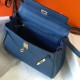 Replica Hermes Kelly 25cm Borsa Sellier Clemence Pelle Blu Replica Hermes Kelly 25cm Borsa Sellier Clemence Pelle Blu