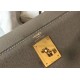 Replica Borsa Hermes Kelly 25cm Sellier Epsom in pelle grigia Replica Borsa Hermes Kelly 25cm Sellier Epsom in pelle grigia