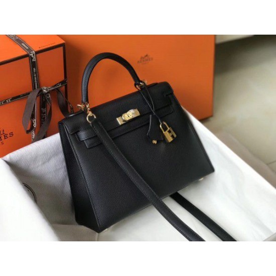 Replica Borsa Hermes Kelly 25cm Sellier Epsom in pelle nera Replica Borsa Hermes Kelly 25cm Sellier Epsom in pelle nera