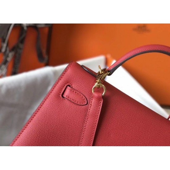 Replica Borsa Hermes Kelly 25cm Sellier Epsom in pelle rossa Replica Borsa Hermes Kelly 25cm Sellier Epsom in pelle rossa